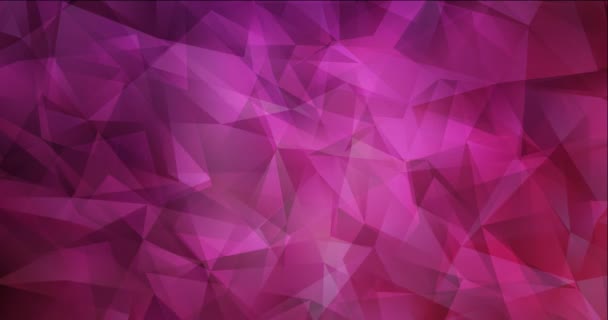 4K looping dark purple, pink polygonal abstract animation. — Stock Video