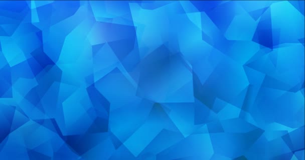 4K bucle de vídeo azul claro con formas poligonales. — Vídeos de Stock
