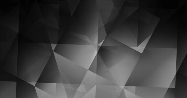 4K looping dark gray video with polygonal materials. — Stock Video