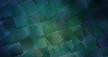 4K döngü koyu mavi, yeşil görüntü çokgen biçiminde.