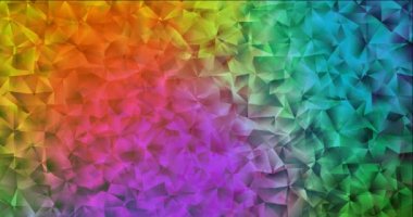 4K döngü koyu çok renkli çokgen akış videosu.