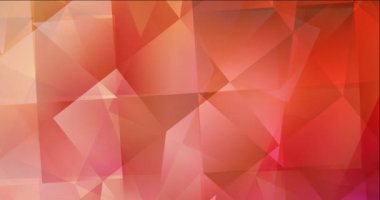 4K döngü açık kırmızı, sarı çokgen video örneği.