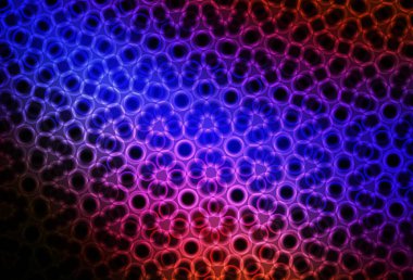 Koyu mavi, daire şekilli kırmızı vektör düzeni. Renkli su damlaları olan modern soyut çizimler. Poster ve web siteleri için tasarım.