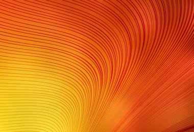 Açık Kırmızı, Wry çizgileri olan sarı vektör şablonu. Değişken çizgileri olan renkli geometrik örnek. Broşürler, broşürler için doku.