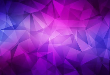 Açık Mor, Pembe vektör çokgen şablon. Çokgen biçiminde, gradyan ile renkli çizimler. Web siteniz için çokgen tasarım.