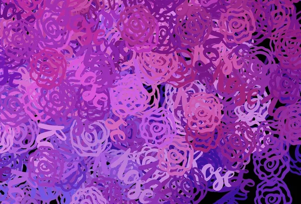 Light Purple Plantilla Vectorial Rosa Con Formas Caóticas Ilustración Abstracta — Vector de stock