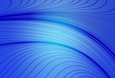 Eğri çizgileri olan hafif Mavili vektör arkaplanı. Kavisli çizgilerden oluşan parlak bir illüstrasyon. İşiniz için en iyi tasarım.