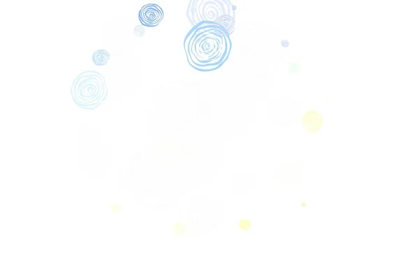 Легкие Многоцветные Векторные Каракули Розами Эскизные Цветки Белом Фоне Новый — стоковый вектор