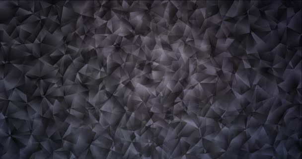 4K loop video grigio scuro con forme poligonali. — Video Stock