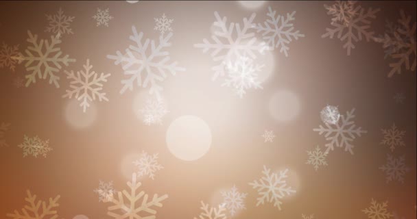 4K loop arancione scuro che scorre video in stile natalizio. — Video Stock