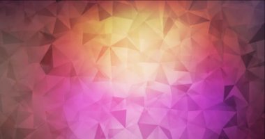 4K koyu pembe, sarı çokgen akış videosu.