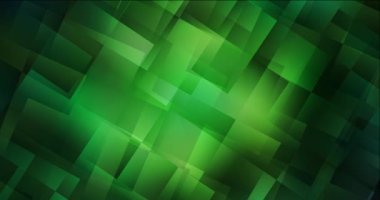 4K çizgiler, dikdörtgenler ile koyu yeşil video döngüsü.