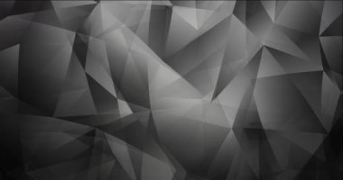 4K koyu gri çokgen soyut canlandırma döngüsü.