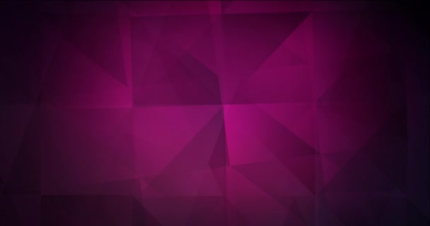 4K bucle de color rosa oscuro material abstracto poligonal. — Vídeos de Stock