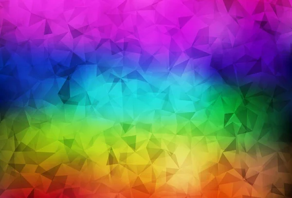 Modèle Triangles Vectoriels Multicolores Foncés Illustration Colorée Dans Style Abstrait — Image vectorielle