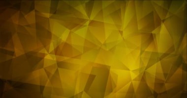 4K koyu yeşil, çokgen malzemeli sarı video.