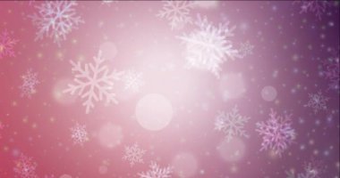 Açık pembe 4K döngüsü, Noel tarzında kırmızı animasyon.