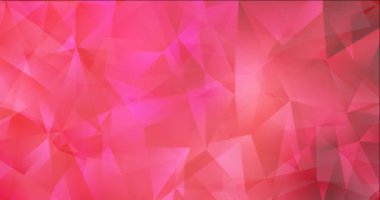 4K ışık kırmızı çokgen soyut animasyonu.