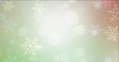 4K açık yeşil, kırmızı video görüntüleri Yeni Yıl tarzında.