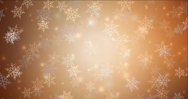 4K slingrande mörk orange film i God Jul stil. — Stockvideo