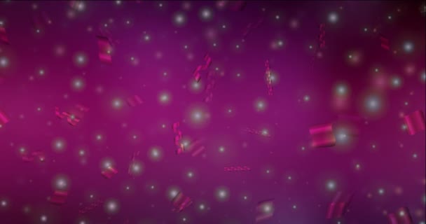Animation rose foncé en boucle 4K dans le style de Noël. — Video