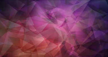 4K koyu pembe, sarı video ve çokgen materyaller.