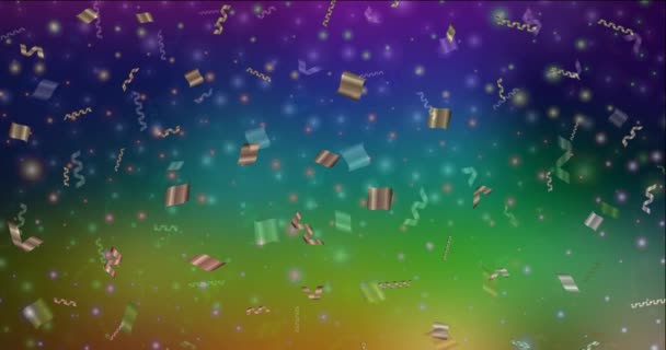 Filmato multicolore scuro in loop 4K in stile Buon Natale. — Video Stock