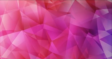 4K açık pembe, kırmızı çokgen video görüntüsü.