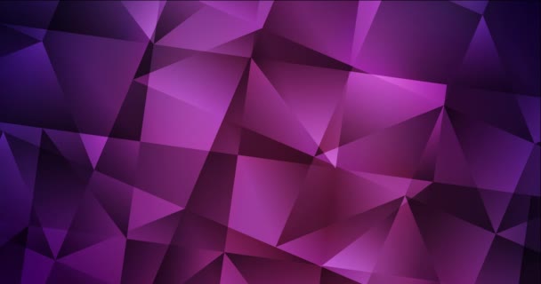 4K looping dark purple polygonal abstract footage. — Stock Video