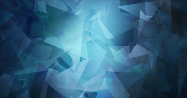 4K looping dark blue polygonal abstract animation. — Stock Video
