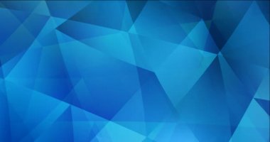 Çokgen materyalli açık mavi video 4K döngüsü.