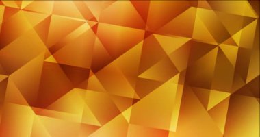 4K açık turuncu çokgen soyut animasyon.