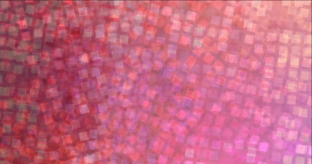 4K smyčka světle růžová, červená animace ve čtvercovém stylu. — Stock video