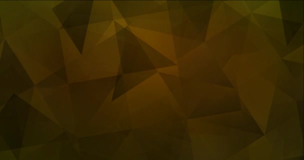 4Kループ暗い緑、黄色の多角形ビデオサンプル. — ストック動画