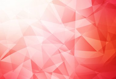 Açık kırmızı vektör soyut çokgen desen. Üçgenli modern soyut çizim. Arkaplanlarınız için desenli desen.