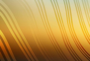 Açık mavi, kıvrımlı çizgileri olan sarı vektör şablonu. Alnında çizgiler olan soyut bir çizim. Reklamınız için yepyeni tasarım..