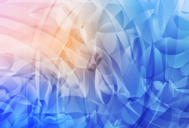 Açık pembe, soyut şekilli mavi vektör dokusu. Soyut tarzda rengarenk gradyan şekilleri olan bir resim. Kartvizitiniz için modern tasarım.