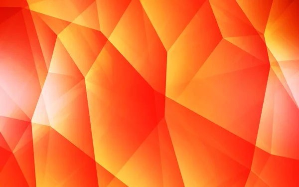 Light Orange Vektor Abstraktes Polygonales Muster Bunte Illustration Abstrakten Stil — Stockvektor