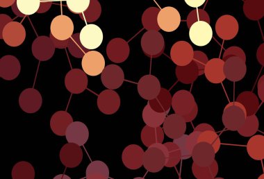 Koyu kırmızı, sarı vektör dokusu ve yapay zeka konsepti. Yapay zeka bağlantılarıyla basit bir şekilde renkli tasarım. Poster ve teknoloji sembolü.