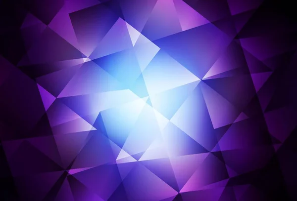 Dark Pink Blue Vector Gradient Triangles Template Glitter Abstract Illustration — Stock Vector