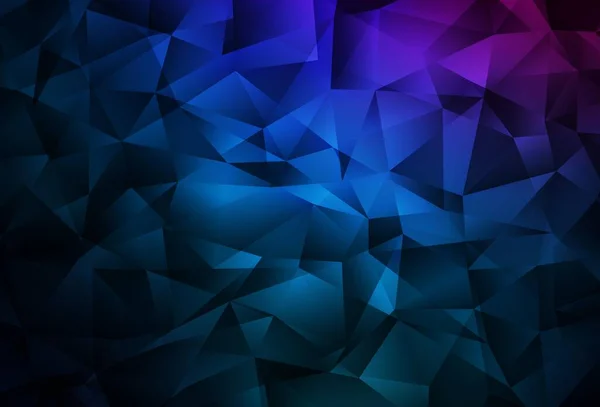 Dunkelrosa Blaues Vektorpolygon Abstraktes Layout Leuchtende Polygonale Illustration Die Aus — Stockvektor