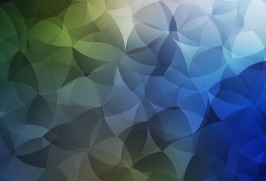 Koyu mavi, yeşil vektör soyut mozaik arka plan. Yarım ton şeklinde, üçgenli yaratıcı illüstrasyon. Bir markanın arkaplanı için desen.