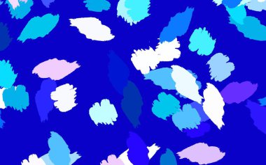 Açık pembe, rastgele şekilli mavi vektör deseni. Rastgele şekillerle soyut tarzda dekoratif tasarım. Web siteniz için basit tasarım.