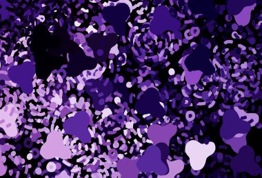 Koyu mor, rastgele şekilli pembe vektör deseni. Soyut gradyan şekilli basit renkli çizimler. Duvar kağıtları için zarif tasarım.