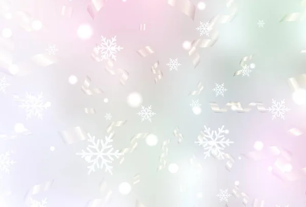 浅粉色 黄色矢量背景 假日风格 简单的梯度插图与圣诞属性 升入大学的聪明设计 — 图库矢量图片