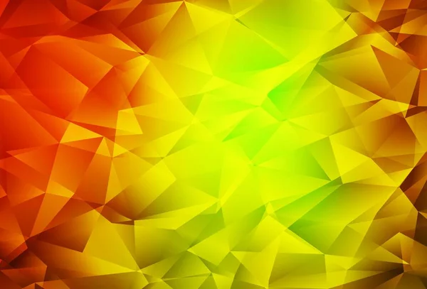 Dunkelroter Gelber Vektor Polygon Abstrakter Hintergrund Kreative Geometrische Illustration Origami — Stockvektor