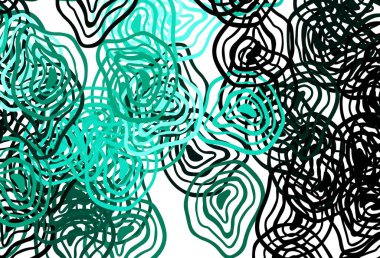 Bükülmüş çizgileri olan açık yeşil vektör düzeni. Basit bir şekilde parlak renkli bir illüstrasyon. Reklamınız, broşürleriniz, broşürleriniz için yeni bir doku..