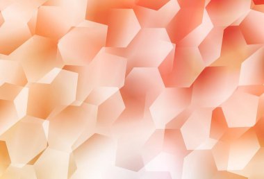 Altıgen kümeli Light Orange vektör arkaplanı. Altıgenli soyut bir tasarım. İş ilanınız için tasarım.