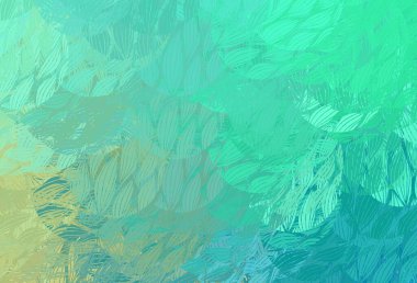 Karmaşık şekilli açık yeşil vektör şablonu. Soyut gradyan şekilli basit renkli çizimler. Duvar kağıtları için zarif tasarım.