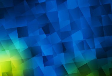 Koyu mavi, eşkenar dörtgenli yeşil vektör şablonu. Soyut arkaplanda dikdörtgenler ve renkli gradyanlar. İş ilanınız için akıllı tasarım.